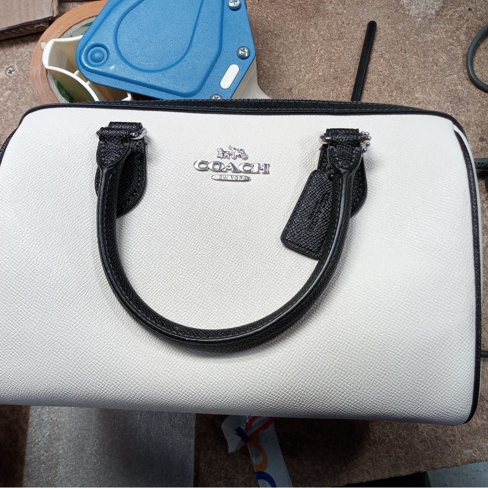 Coach Tan and Black Interior Handbag